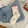 Spring and Summer Socks, Princess Lace Bow Socks, Breathable and Sweat-absorbing Cotton Socks, Mid-calf Socks