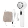 Handheld Cooling Fan 5 Speed Levels Adjustable USB Charging Portable Small Pocket Fan White