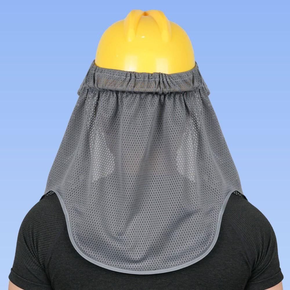 Mesh Safety Helmet Sunshade Breathable Neck Protection Sun Shield for Construction Workers