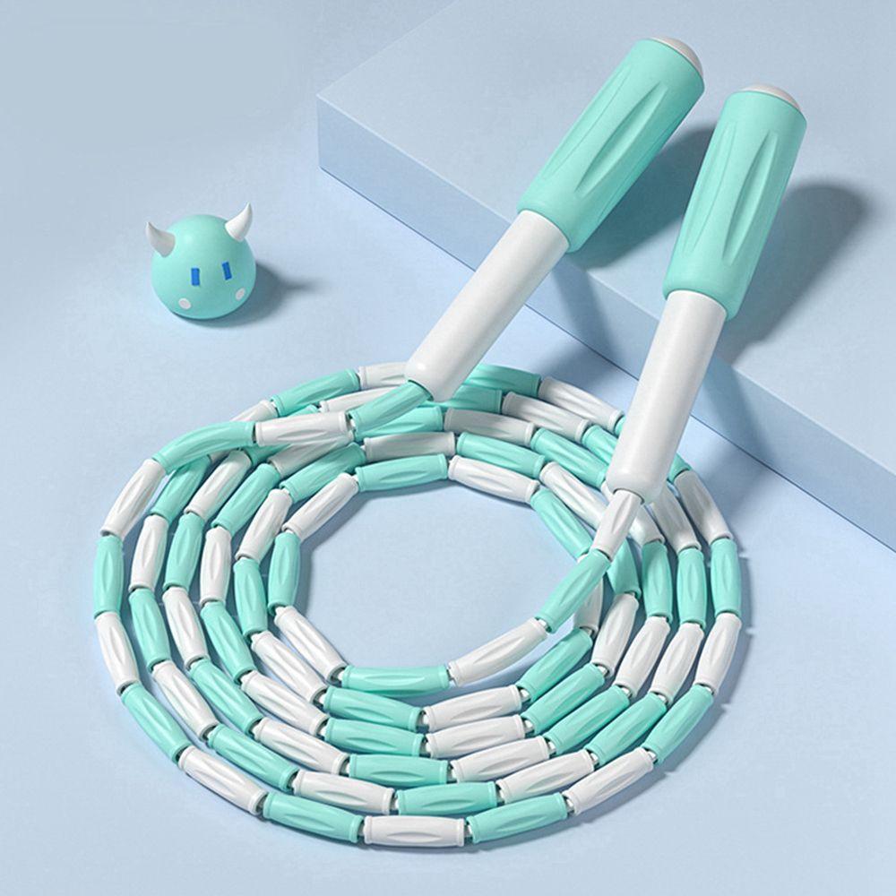 Оборудование Регулируемая сегментированная мягкая скакалка с бусинами Скакалка для прыжков Скакалка Фитнес-скакалка