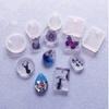 New 20Pcs/Set DIY Keychain Pendant Casting Silicone Mould Kit with Keyrings Art Crafts Making Tools Crystal Epoxy Resin Mold