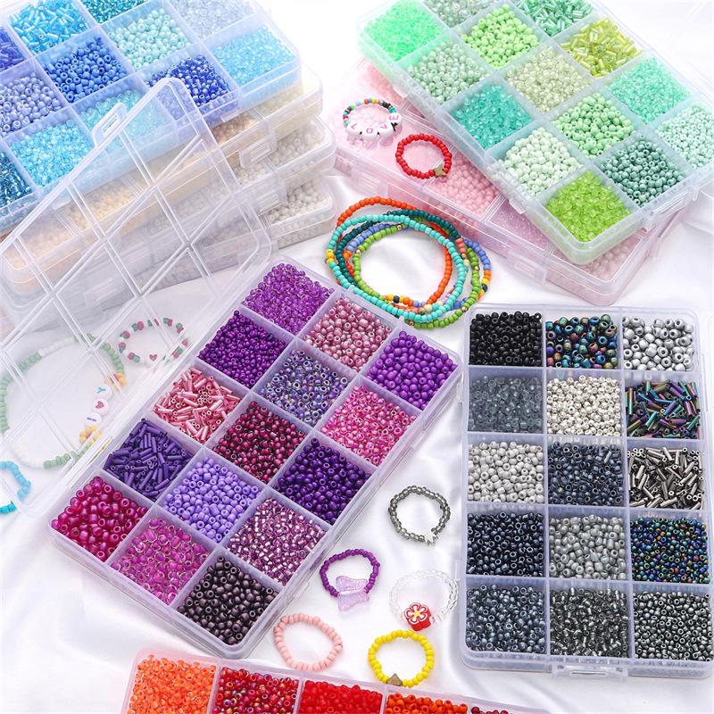 Коробка на 8/10/12/15 ячеек: Бисер, Пайетки, Искусственный Жемчуг для DIY Ожерелий и Цепочек для Телефона