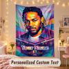 Custom Personalized Tapestry,Kendrick Lamar Print Custom Name Text Wall Art Hanging for Bedroom