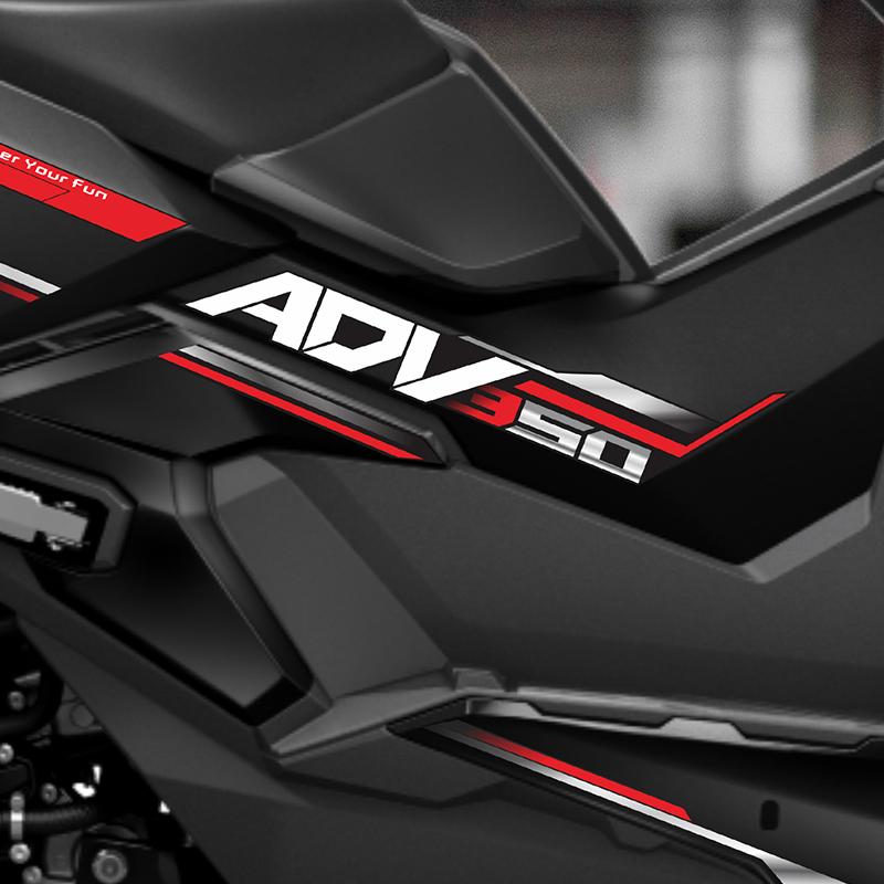 Используется для HONDA ADV350 2025Мотоцикл УзорНаклейки на обтекатель Комплекты Наклеиваются на Детали кузова Покрашенные участки Зона Аксессуары Наклейки для декора