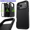 Улучшенная защита от падений 3-в-1 Черный чехол-защита Defender для IPhone Air 17 Pro Max 16 E 15 14 Plus 13 12 Жесткий пылезащитный противоударный чехол OttBox Armor