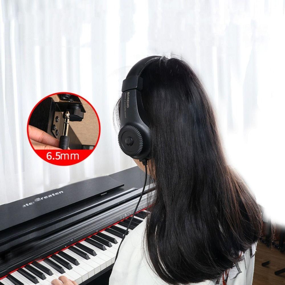 50mm Driver Wired Headphones Adjustable Electric Piano Earphone Electric Guitar