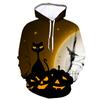2023 New Men's and Women's Halloween 3D Digital Print Hoodie