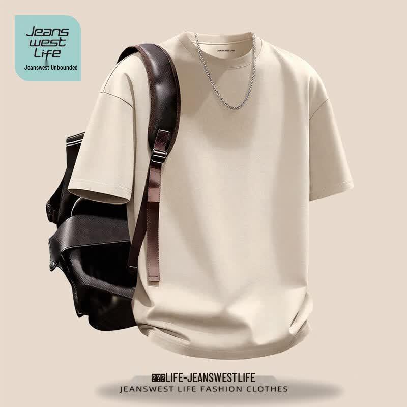 JEANSWEST LIFE Мужская тяжелая хлопковая футболка свободного кроя 100% хлопок