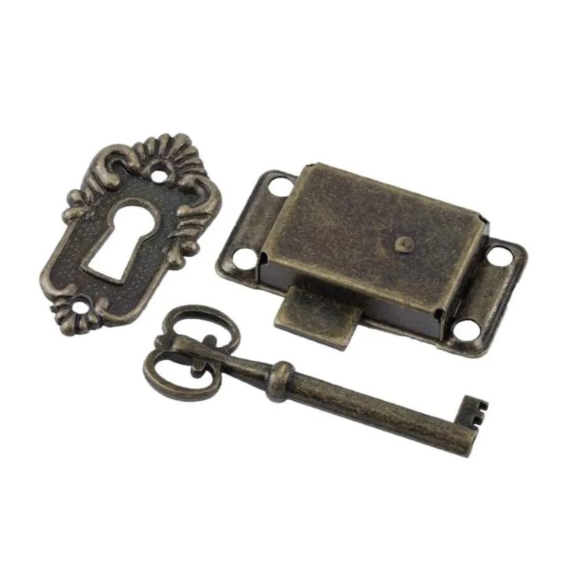 Набор из трех предметов: Замок для ящика крафт-бокса, Замок для мебельного шкафа