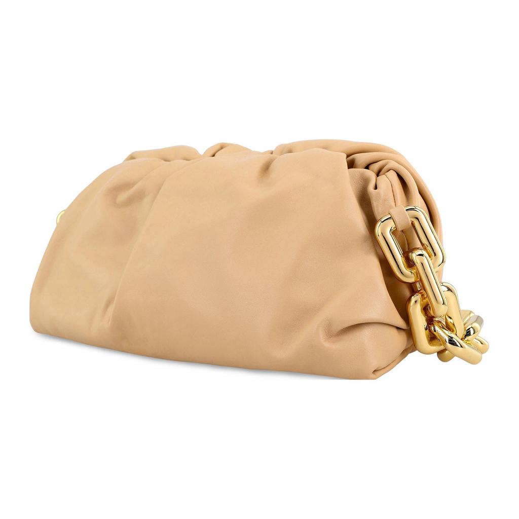 Bottega Veneta The Chain Pouch Almond/Gold Women Pouches Tan 620230-VCP40-2700