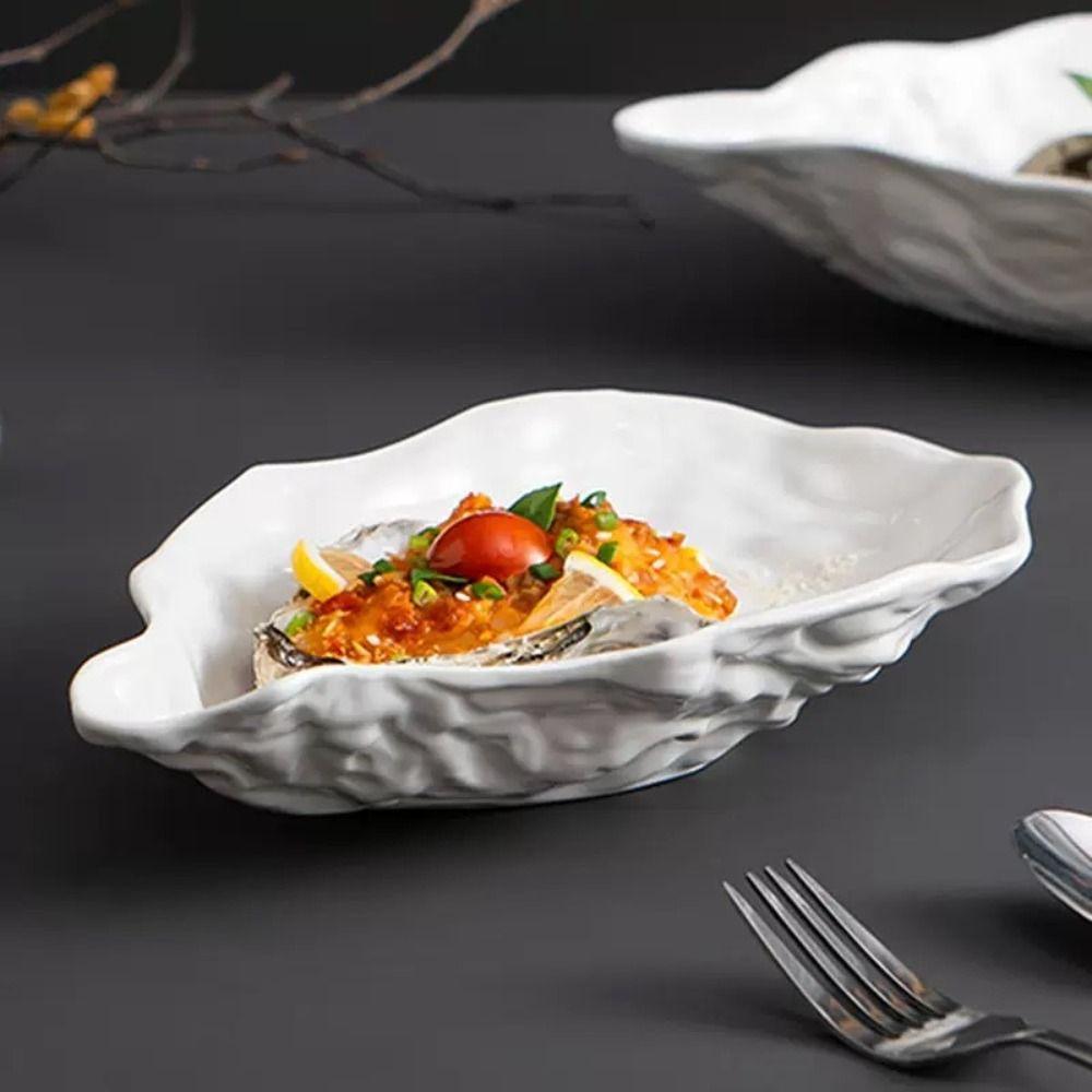 Ceramic Salad Plate Creative Dessert Tray Kitchen Organizer Sashimi Plate Restaurant