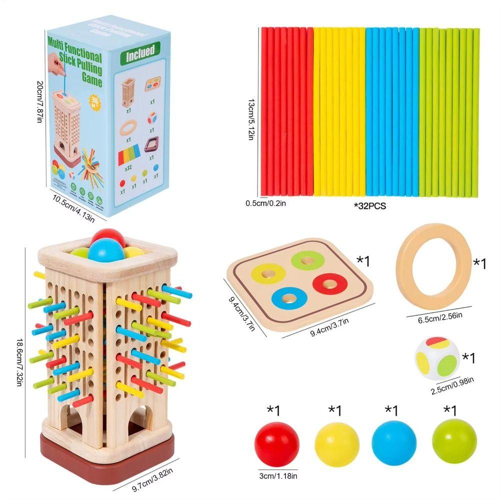Wooden Material Wooden Stick Board Game Fun Wooden Stick Tower Toy Set Boys/Girls