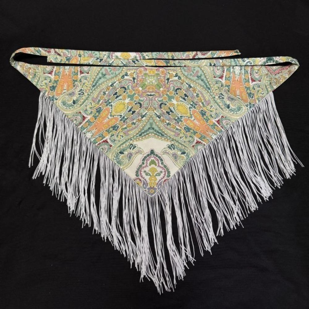 Embroidered Printing Ethnic Triangular Waistband Chinese Style Bohemia Wide Waistband Female