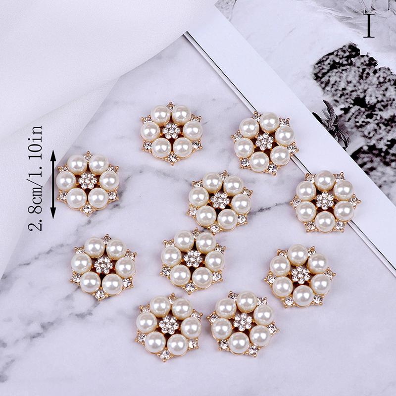 10 шт. жемчужные украшения пуговицы с плоской задней частью декоративные для рукоделия