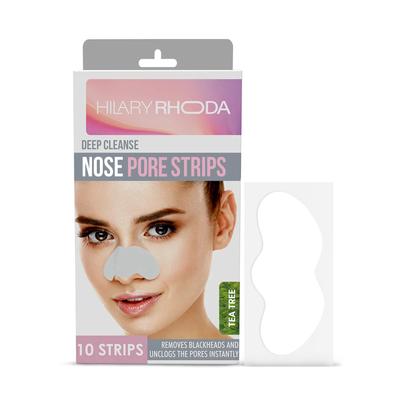 Полоски для глубокой очистки пор носа Hilary Rhoda | Мгновенное удаление | Удаляют черные точки | Удаляют белые угри | Глубоко очищают кожу и удаляют грязь и жир | Для