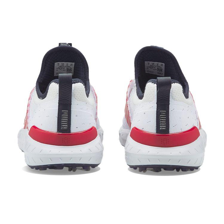 Puma Ignite Articulate Love Golf H8 Кроссовки для гольфа с мягкими шипами с низким верхом Мужские кроссовки Белые Красные Черные 376415-01