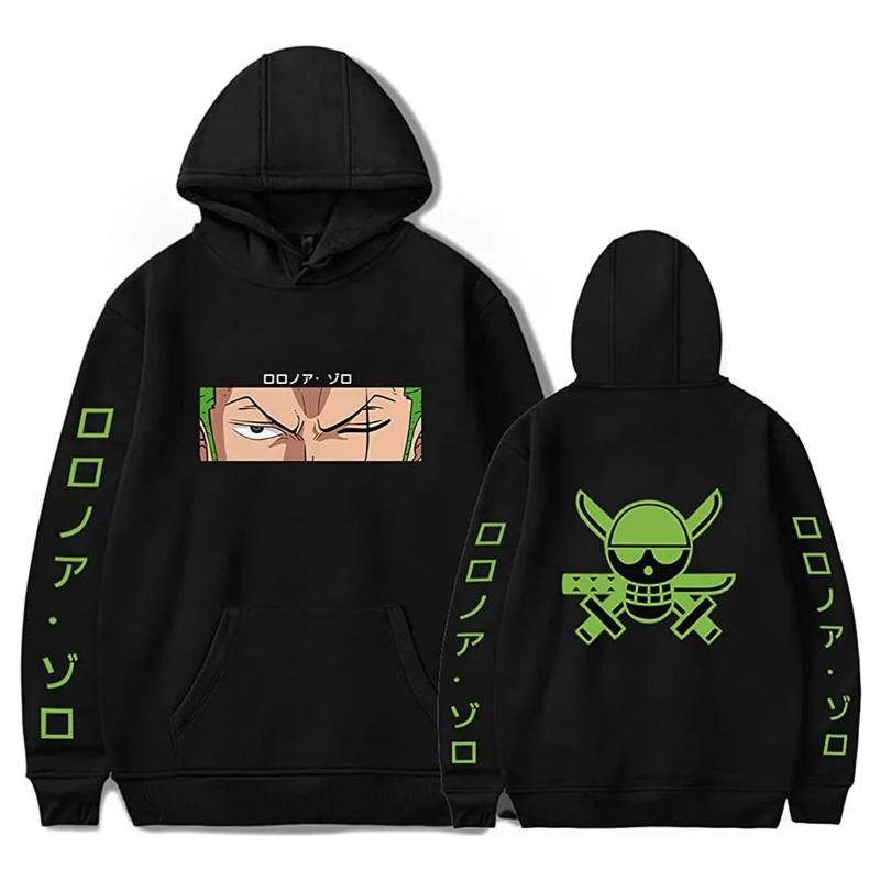 Japanese Anime One Piece Luffy Roronoa Zoro Sanji Harajuku Hoodies Men's Women's Casual Fashion Unisex Hoody Sweatshirt Male Top