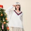 Kappa Year Of The Dragon Collection Sweaters Women's Birch White-0114 V-neck Moderate Other (Unisex) Sweaters K0E22LT39