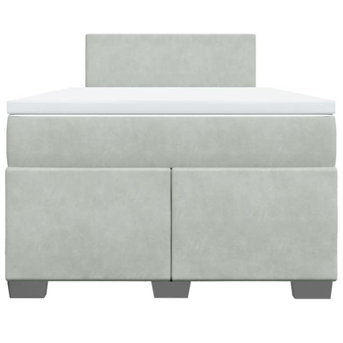Maison Exclusive - Sommier à lattes de lit et matelas Gris clair 120x200cm Velours