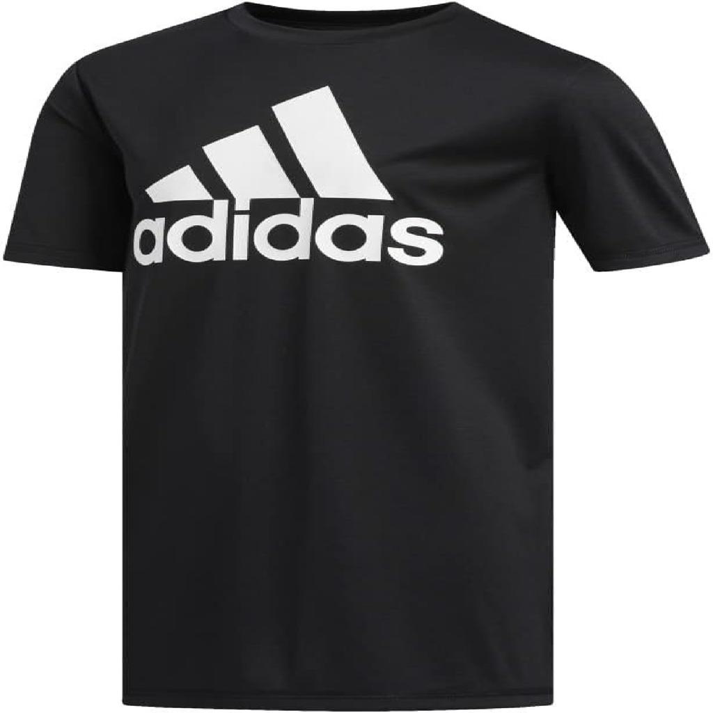 Adidas для мальчиков Короткий рукав Aeroready Performance Футболка с логотипом, Черный, X-Large US