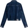 Calvin Klein Винтажная короткая джинсовая куртка с заклепками Женские куртки Denim-Blue J223670