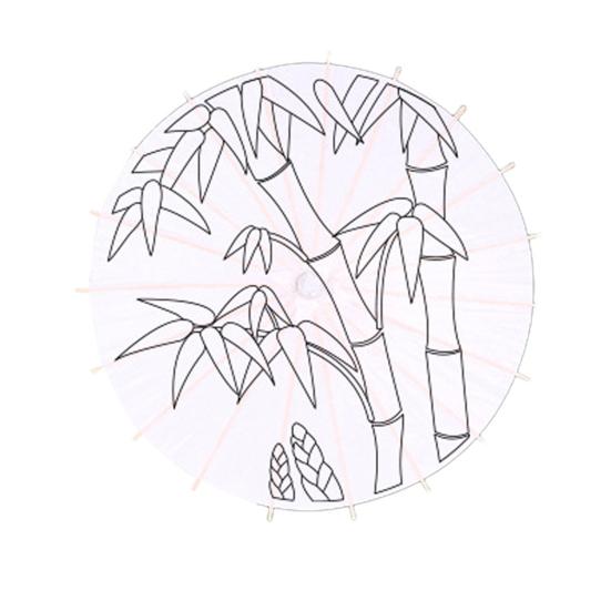 Сделай сам Раскраска Бумажный Зонт с Бамбуковой Ручкой Ручной Работы Китайский Зонт из Промасленной Бумаги Зонт из Белой Бумаги Японский Зонтик Украшение