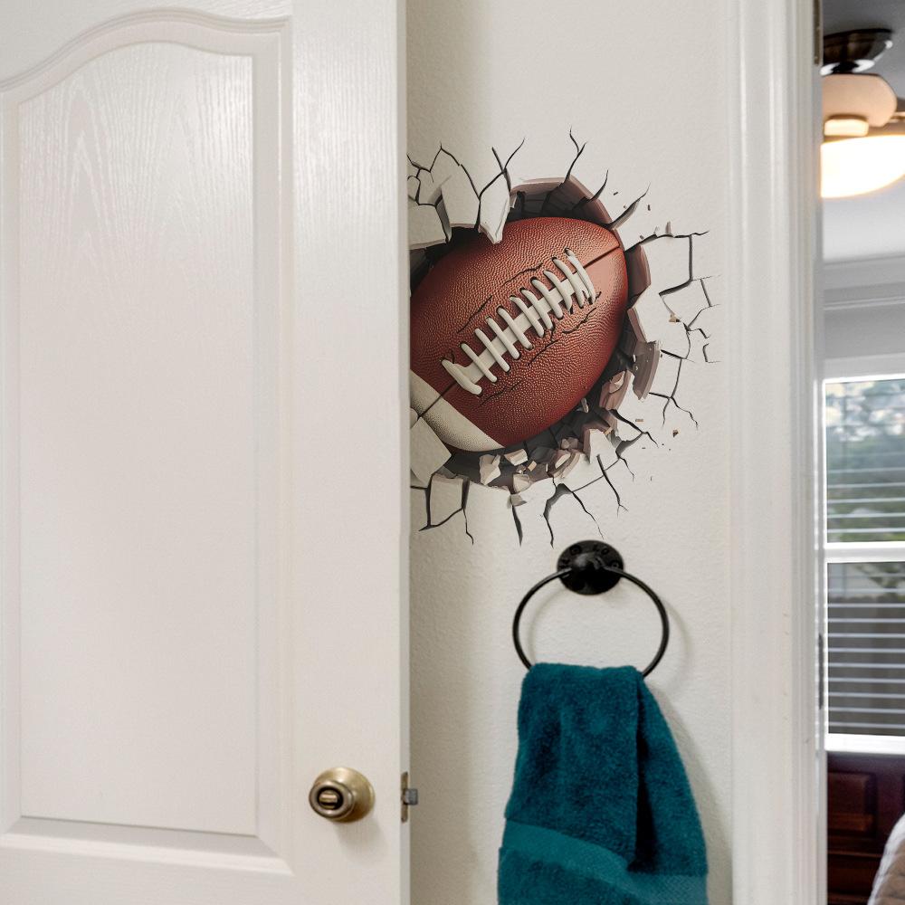 Сломанная стена регби спальня гостиная дома настенный фон украшение украшения настенные наклейки