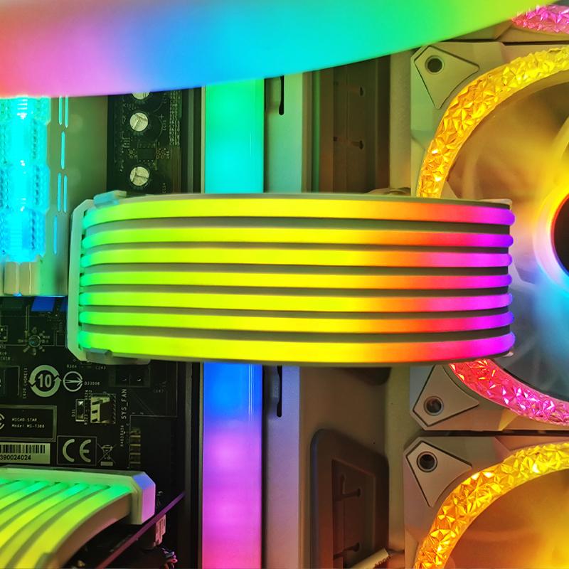 COOLMOON AOSOR Flexible Mounting Light 5V ARGB Aura Sync Flexible Light Bar Bendable Flexible LED Light DIY for 8P Graphics Card