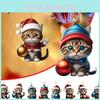 Gift Cute Cartoon With Cat Pattern Acrylic Pendant For Decoration Christmas