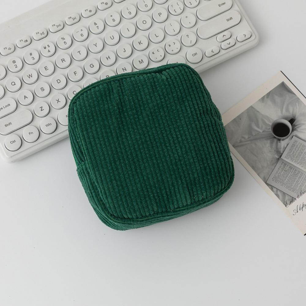 Mini Cosmetic Storage Pouch Corduroy Sanitary Napkins Organizer Ins Makeup Lipstick Bags