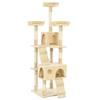 VidaXL Cat Tree with Sisal Scratching Posts 170 Cm Beige