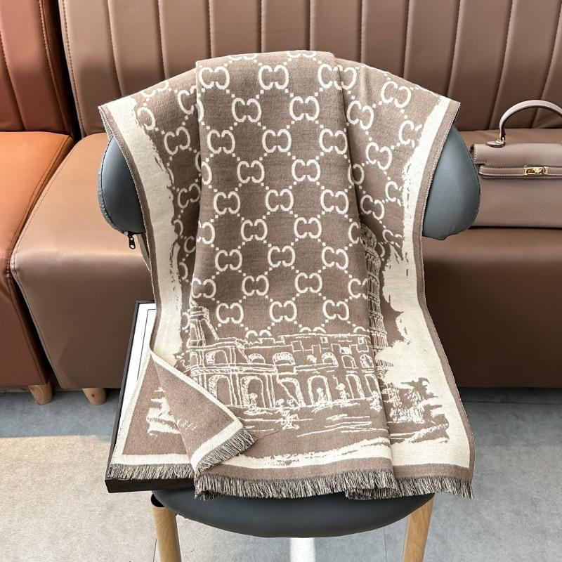 New Imitation Cashmere Scarf Women's Style Letter Pattern Warm Outer Multi-purpose Shawl