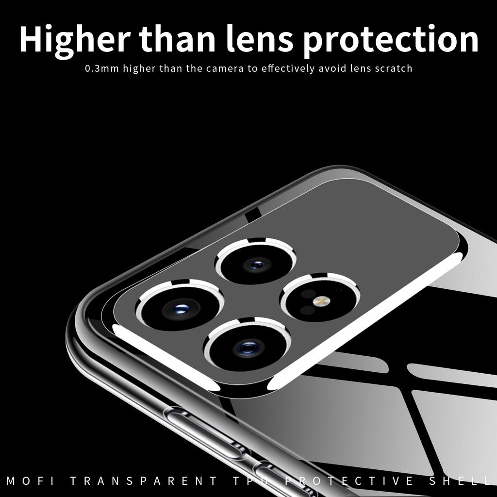 For Xiaomi Poco F8 Pro/Redmi K90 5G Clear Phone Case MOFI Ultra-Thin TPU Phone Back Cover