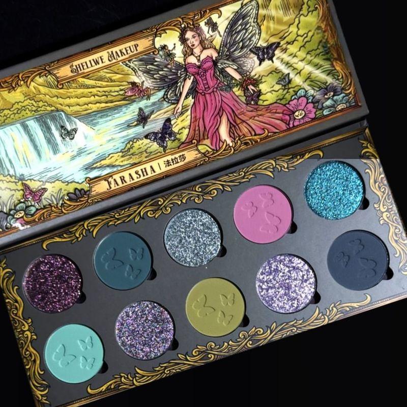 SHELLWE MAKEUP - Палитра теней для век Хамелеон 'Бабочка-Фея Фараша'