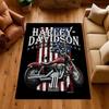 Harley Davidson Skull Fire Carpet Doormat Living Room And Bedroom Mats Art Doormat Office Chair Cushion