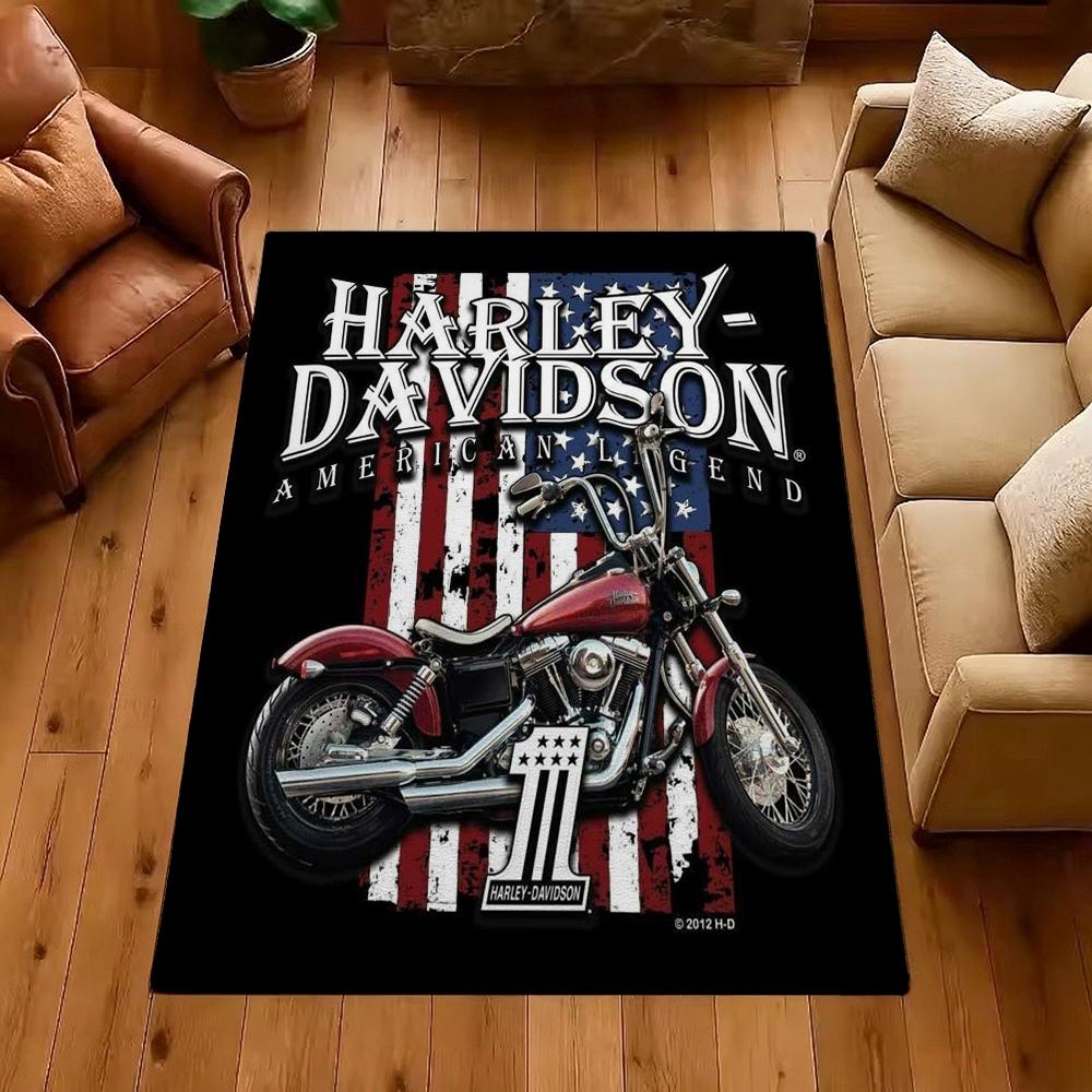 Harley Davidson Skull Fire Carpet Doormat Living Room And Bedroom Mats Art Doormat Office Chair Cushion