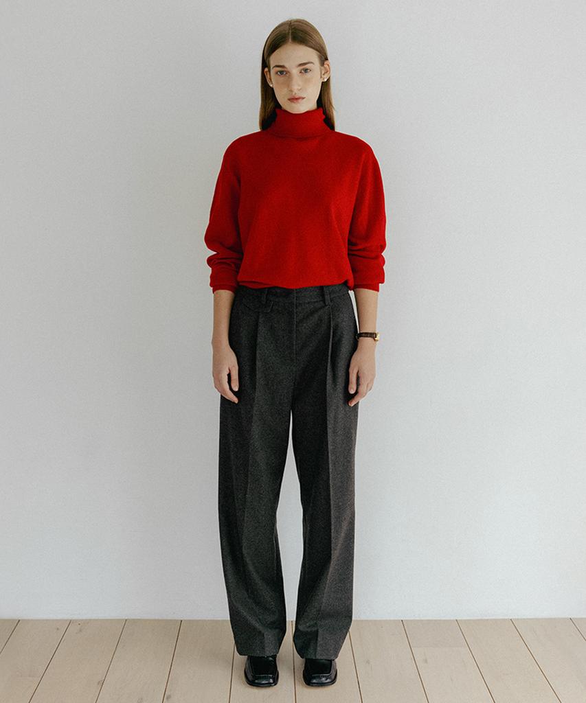 Шерстяные брюки Tudument с одной складкой, широкие, угольно-серые