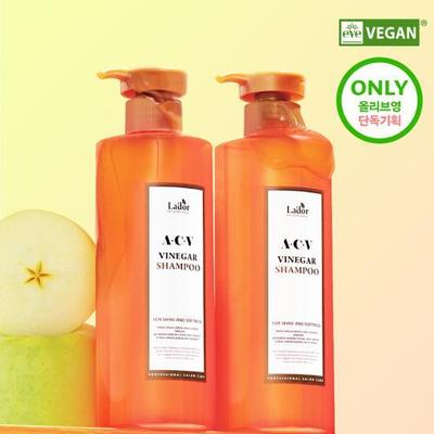 Lador Vegan Шампунь с яблочным уксусом Double Plan (430мл+430мл)