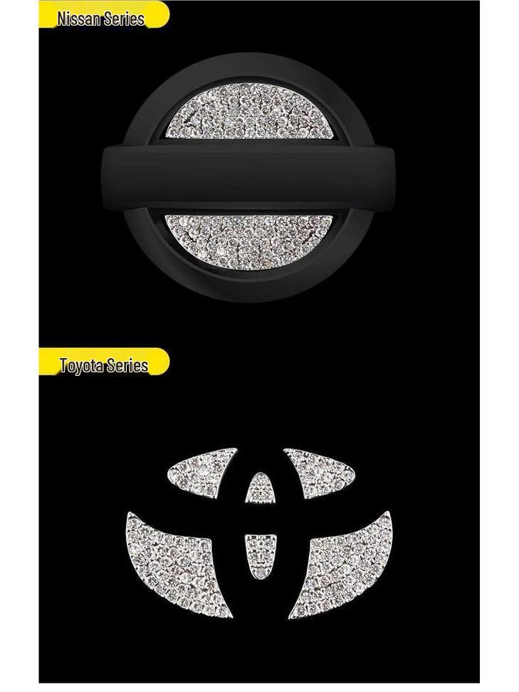 Наклейка со стразами на логотип руля - Стильное украшение салона автомобиля