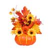 Artificial Pumpkin Ornament Maple Leaf Pine Cones Berry Sunflower Halloween Layout Prop For Table Decoration