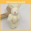 Mini 6cm Long Hair Jointed Rabbit Plush Teddy Bear Doll Diy Decor Clothing Gift Box Accessory