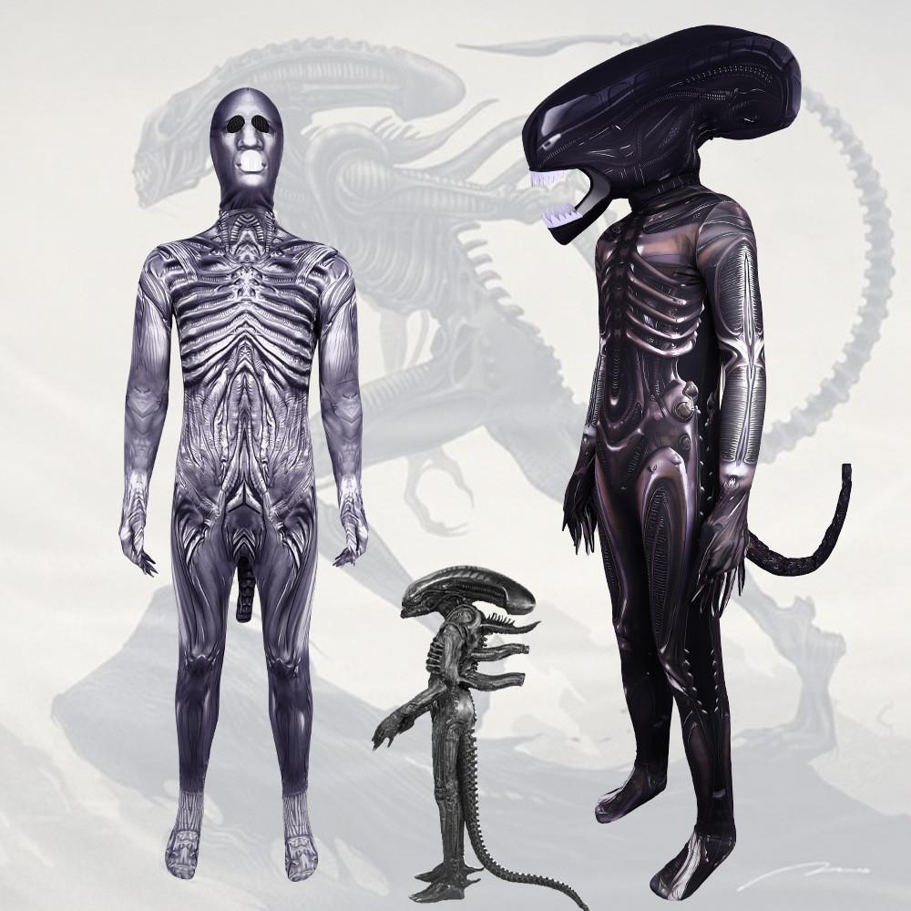 Alien Cosplay Romulus Xenomorph Predator Jumpsuit Adult Kids Bodysuits Costumes