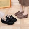 Winter Fleece Loafers Shoes for Women Walking Shoes Casual Warm Indoor Outdoor Sneakers Non-Slip Cozy House Shoes Women's Furry Work Flats Shoes