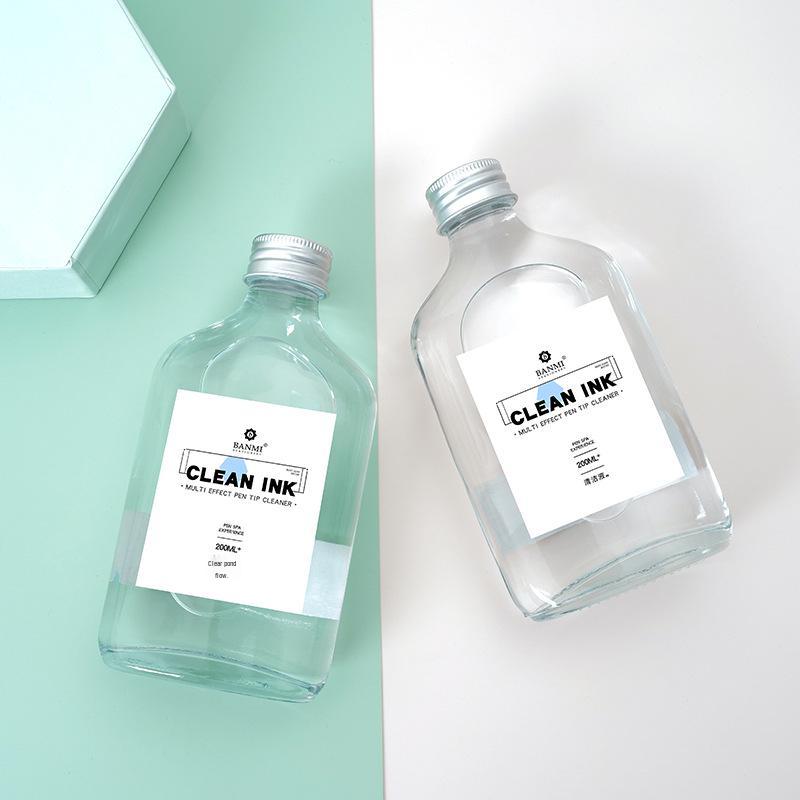 200ML Fountain Pen Cleaning Solution: Ink Stain Remover for Calligraphy Dip Pens & Metal Nibs