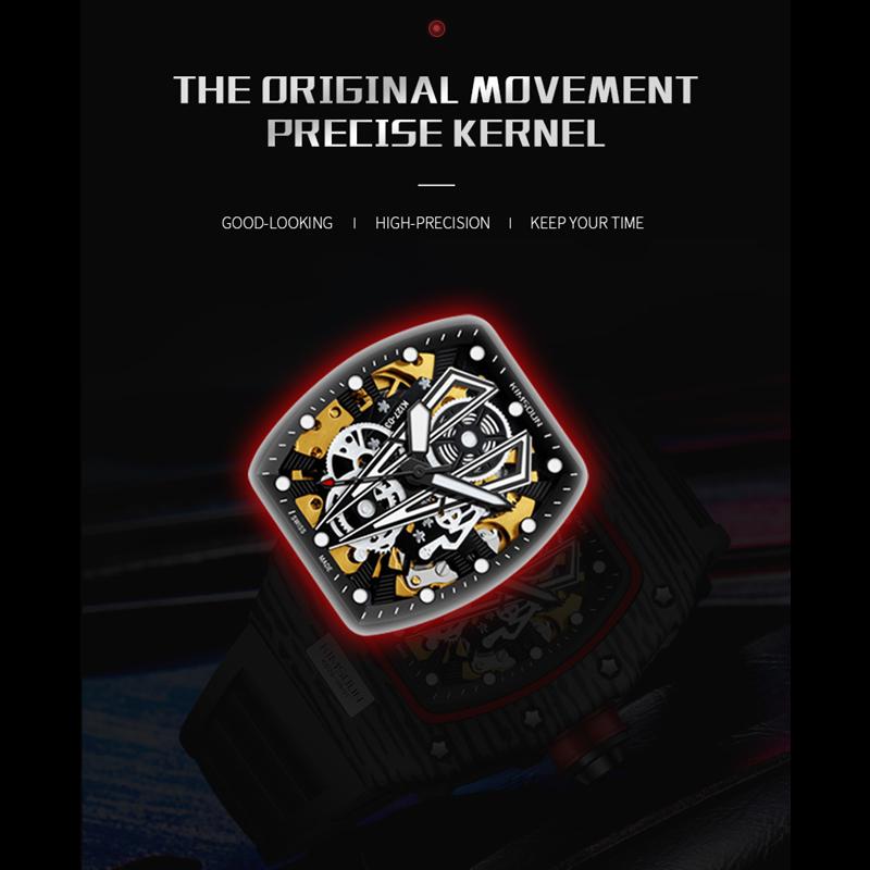 Часы KIMSDUN мужские, лучший бренд класса люкс, часы с автоматическим вырезом, стол Miller, модные мужские спортивные часы