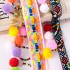 1yard Dress Costume DIY Craft Fabric Pompom Bohemia Ribbon Tassel Lace Trim Embroidered