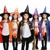 Костюм на Хэллоуин Сатиновый плащ с шляпой для детей Мальчиков Волшебник Девочек Ведьма Косплей Хэллоуин Вечеринка Детский Переодевание Призрачные Одежды