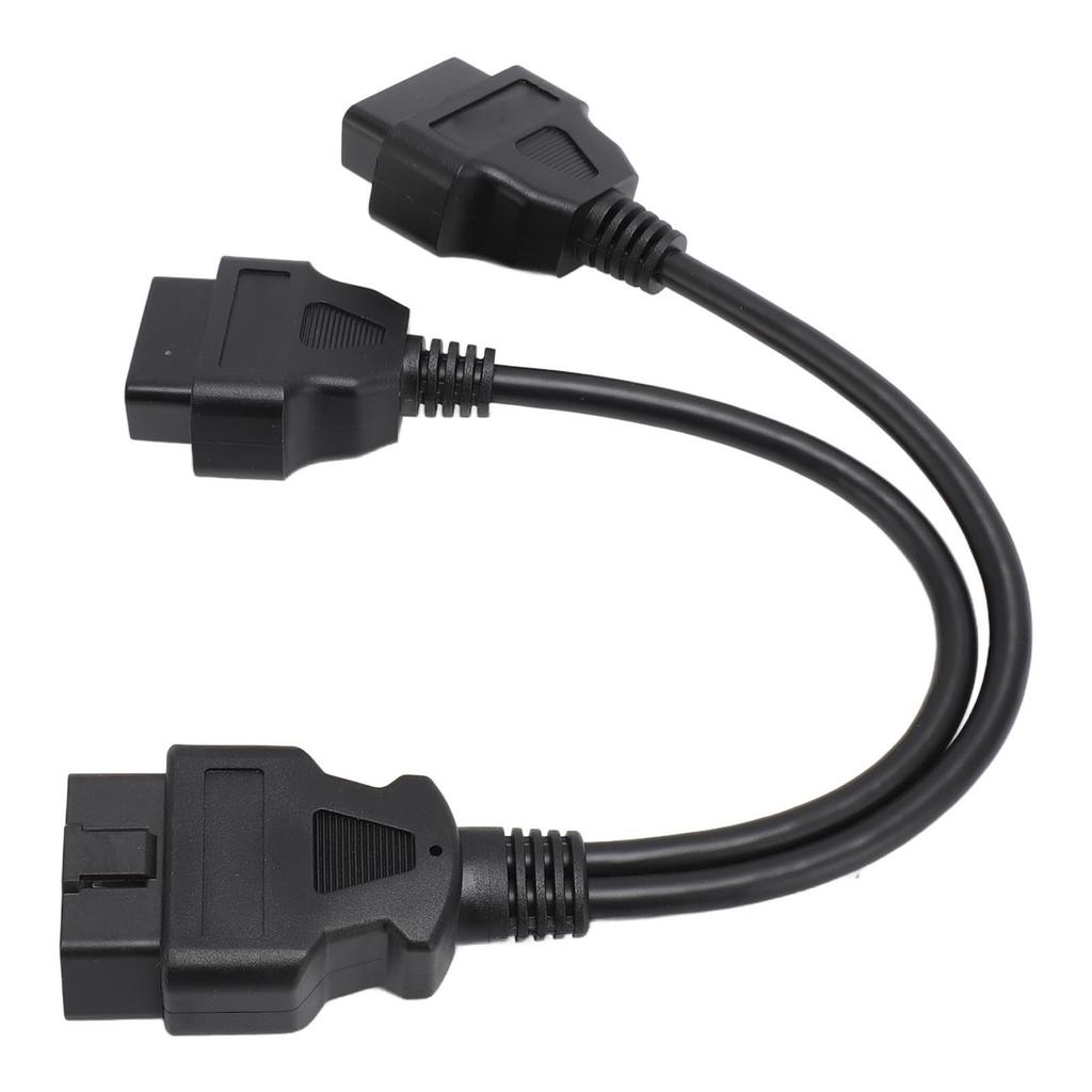 OBD Extension Cable 16Pin Cable Male to Dual Female Y Splitter Cord Adapter for OBD2 Interface Vehicles