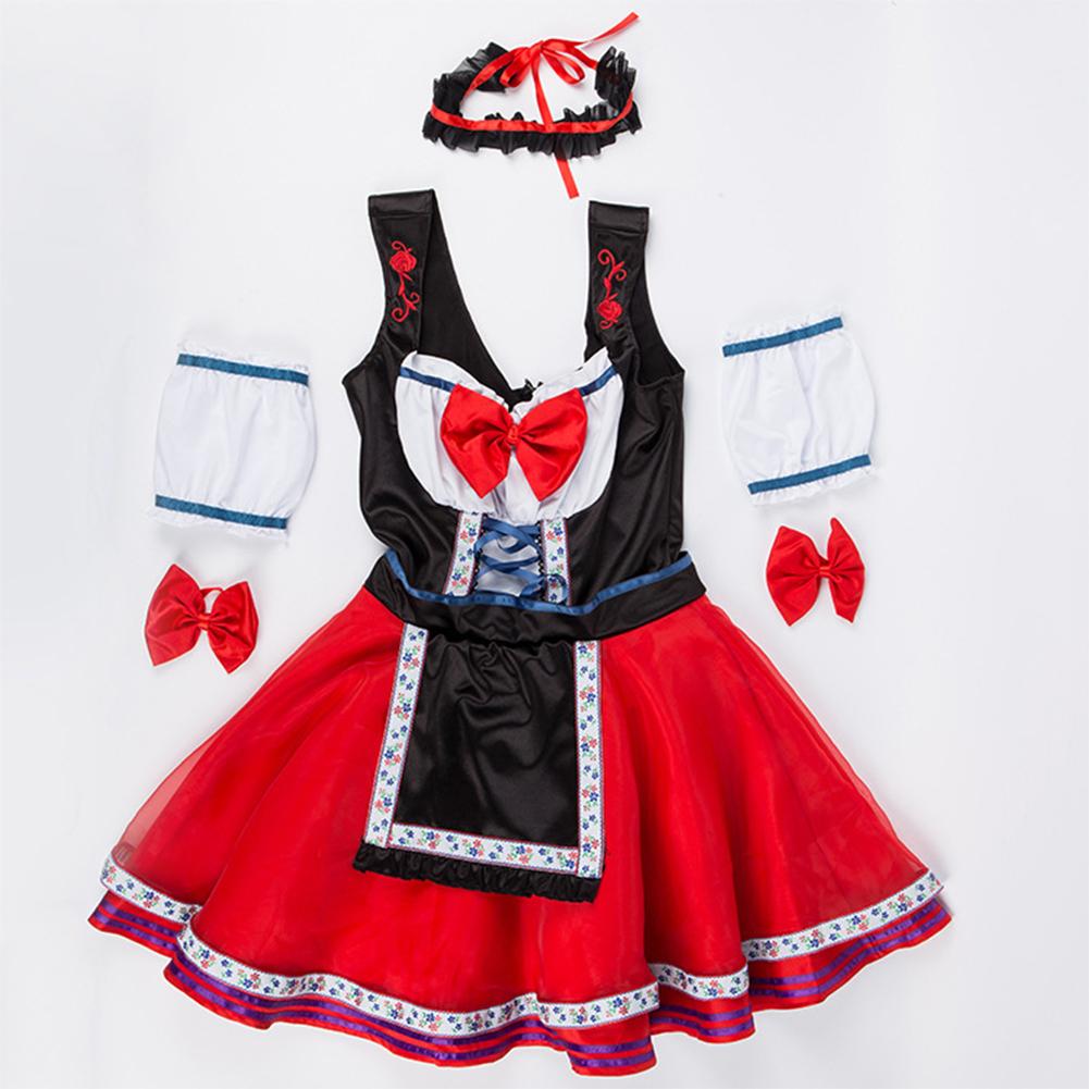 Women Waitress Style Fashion Maid Dress Costume Beer Festival Dress Suit for Oktoberfest