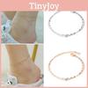 Women Zirconia Ankle Simple Fashion Jewelry Versatile Accessory Girl Chain Gifts